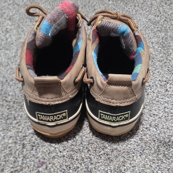 Women's Tan and Black Winter Duck Boots - Picture 3 of 5